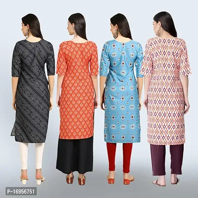 Women Stylish Crepe Straight Kurta-thumb2