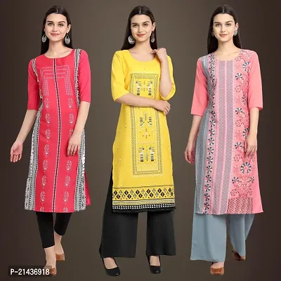 Fancy Crepe Kurtis for Women Pack Of 3