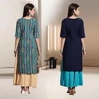 Fancy Rayon Kurtis For Women Pack Of 2-thumb1