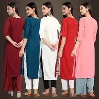 Fancy Crepe Kurtis For Women Pack Of 5-thumb1