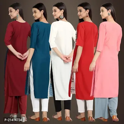 Fancy Crepe Kurtis For Women Pack Of 5-thumb2