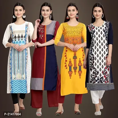 Fancy Crepe Kurtis for Women Pack Of 4-thumb0