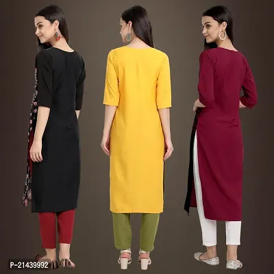 Fancy Crepe Kurtis for Women Pack Of 3-thumb2