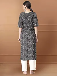 Women Stylish Crepe Printed Straight Kurta-thumb1