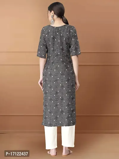 Women Stylish Crepe Printed Straight Kurta-thumb2