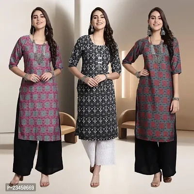 Fancy Rayon Kurtis For Women Pack Of 3