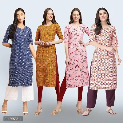 Women Stylish Crepe Straight Kurta