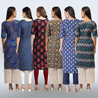 Women Stylish Crepe Printed Straight Kurta Combo-thumb1