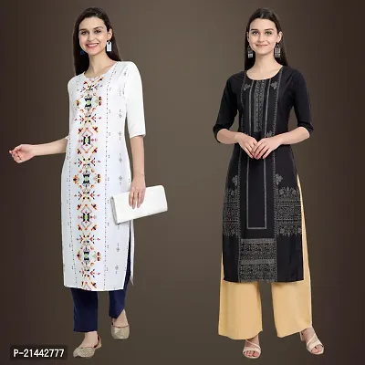 Fancy Crepe Kurtis for Women Pack Of 2-thumb0