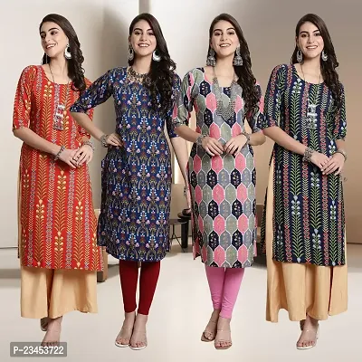 Fancy Crepe Kurtis for Women Pack Of 4-thumb0