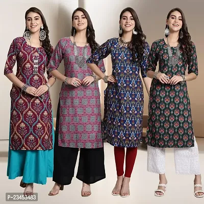 Fancy Crepe Kurtis for Women Pack Of 4