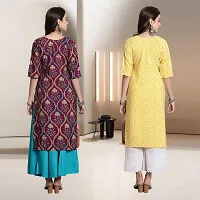 Fancy Rayon Kurtis For Women Pack Of 2-thumb1