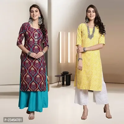 Fancy Rayon Kurtis For Women Pack Of 2