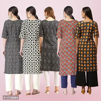 Women Stylish Crepe Printed Straight Kurta-thumb2