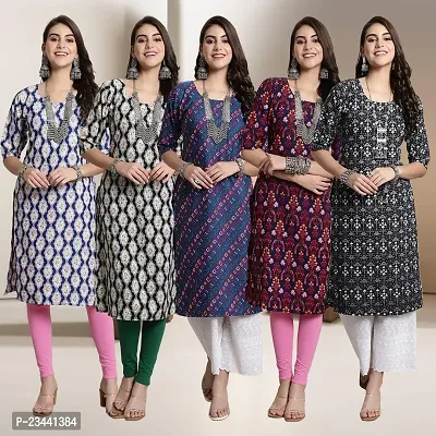 Fancy Crepe Kurtis For Women Pack Of 5