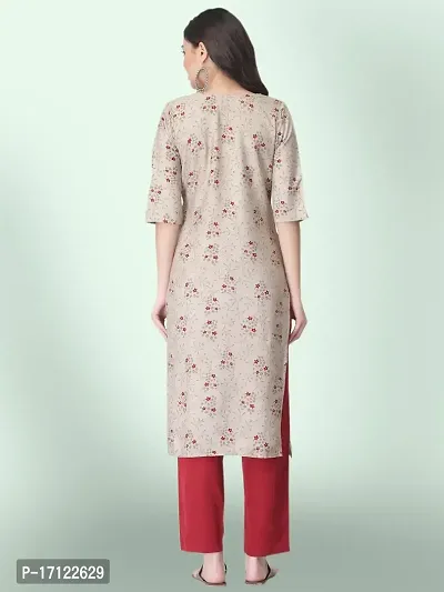 Women Stylish Crepe Printed Straight Kurta-thumb2