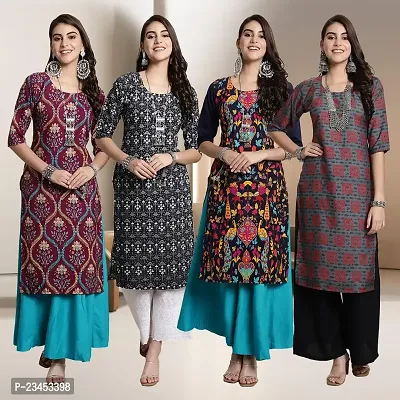 Fancy Crepe Kurtis for Women Pack Of 4