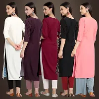 Fancy Crepe Kurtis For Women Pack Of 5-thumb1