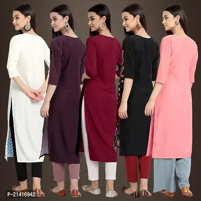 Fancy Crepe Kurtis For Women Pack Of 5-thumb2