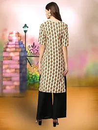 Fancy Crepe Printed Stitched Kurta For Women-thumb2