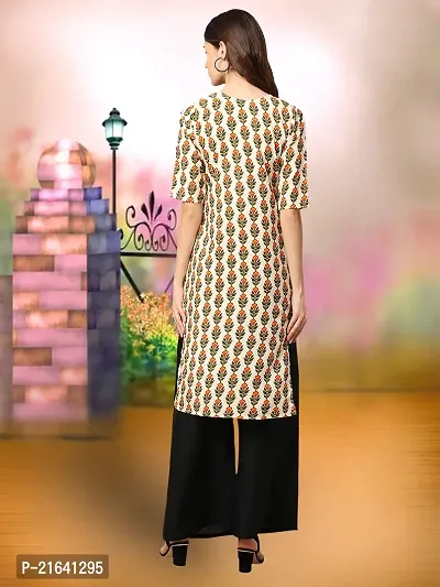 Fancy Crepe Printed Stitched Kurta For Women-thumb3