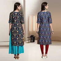 Fancy Rayon Kurtis For Women Pack Of 2-thumb1