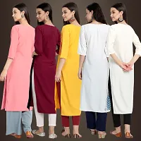 Fancy Crepe Kurtis For Women Pack Of 5-thumb1