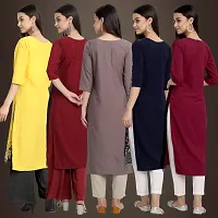 Fancy Crepe Kurtis For Women Pack Of 5-thumb1