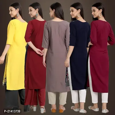 Fancy Crepe Kurtis For Women Pack Of 5-thumb2