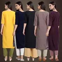 Fancy Crepe Kurtis For Women Pack Of 5-thumb1