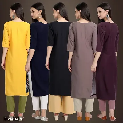 Fancy Crepe Kurtis For Women Pack Of 5-thumb2