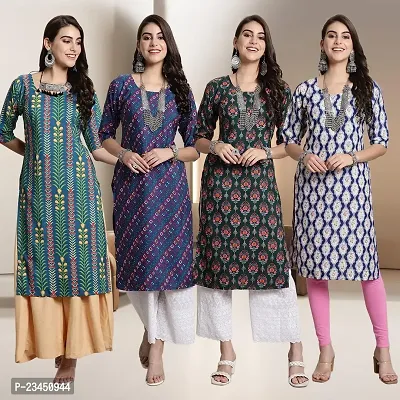 Fancy Crepe Kurtis for Women Pack Of 4-thumb0