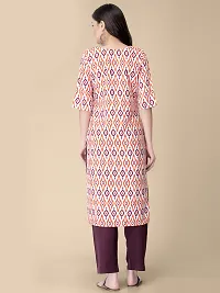 Straight Multicoloured Printed Crepe Kurta-thumb3