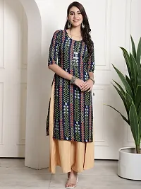 Fancy Crepe Printed Kurtas For Women Pack Of 6-thumb3