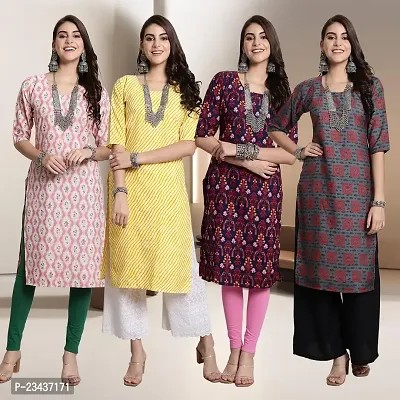 Fancy Crepe Kurtis for Women Pack Of 4