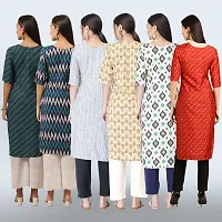 Women Stylish Crepe Printed Straight Kurta Combo-thumb1