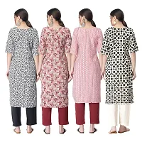 New Crepe Combo Printed Kurtis For Women Pack Of 4-thumb1