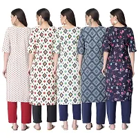 New Crepe Printed Kurtis Combo For Women Pack Of 5-thumb1