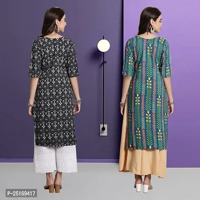 Fancy Crepe Kurtas For Women Pack Of 2-thumb2