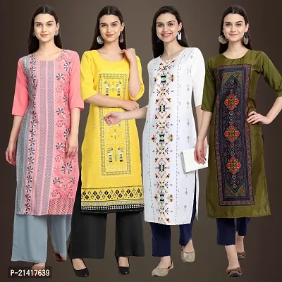 Fancy Crepe Kurtis for Women Pack Of 4