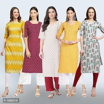 Women Stylish Crepe Printed Staright Kurta