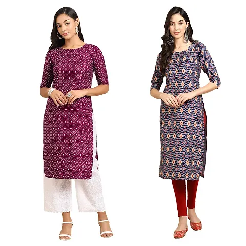 Fancy Combo of 2 Crepe Kurti