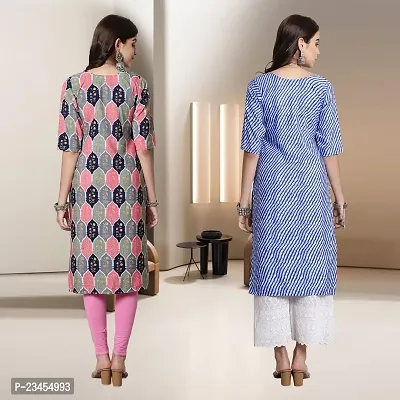 Fancy Rayon Kurtis For Women Pack Of 2-thumb2