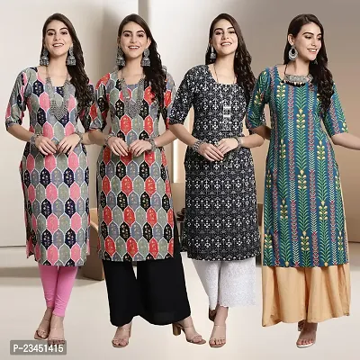 Fancy Crepe Kurtis for Women Pack Of 4-thumb0