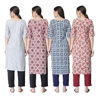 New Crepe Combo Printed Kurtis For Women Pack Of 4-thumb1