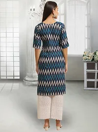 Stylish Blue Crepe Stitched Kurta For Women-thumb3