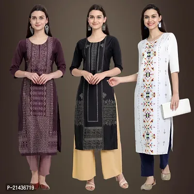 Fancy Crepe Kurtis for Women Pack Of 3