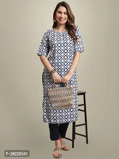 Stylish Crepe Printed Kurti For Women-thumb0