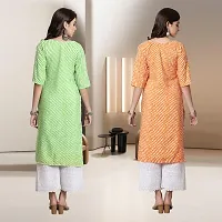 Fancy Rayon Kurtis For Women Pack Of 2-thumb1