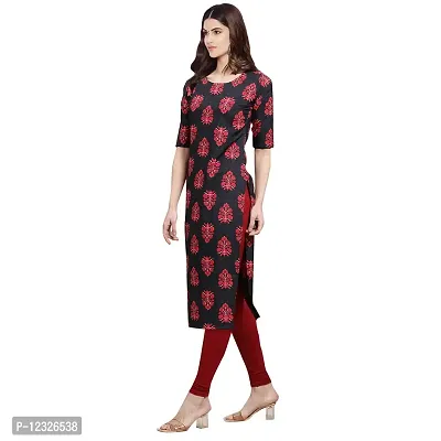 Straight Multicoloured Printed Crepe Kurta Pack Of 2-thumb2